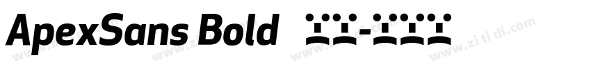 ApexSans Bold   粗体字体转换